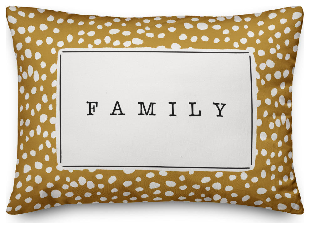 Family Yellow and White Dalmatian 14x20 Indoor/Outdoor Pillow
