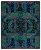 Suzani, One-of-a-Kind Hand-Knotted Area Rug Black, 8' 1" x 10' 0"