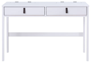 Memomad Bali Home Office Solid Wood Desk with Drawers (Off-White)