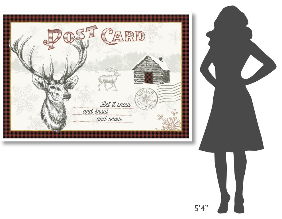 "Winter Reindeer I" Digital Paper Print by Sue Schlabach, 62"x42"