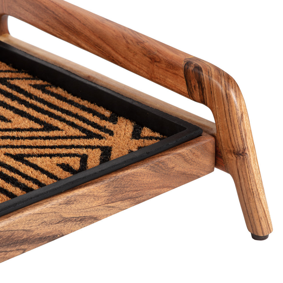 Single-Tier Natural Stand With 2-Pair Rubber Boot Tray Ibadan