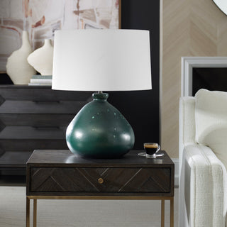 Uttermost Killarney Distressed Green Table Lamp