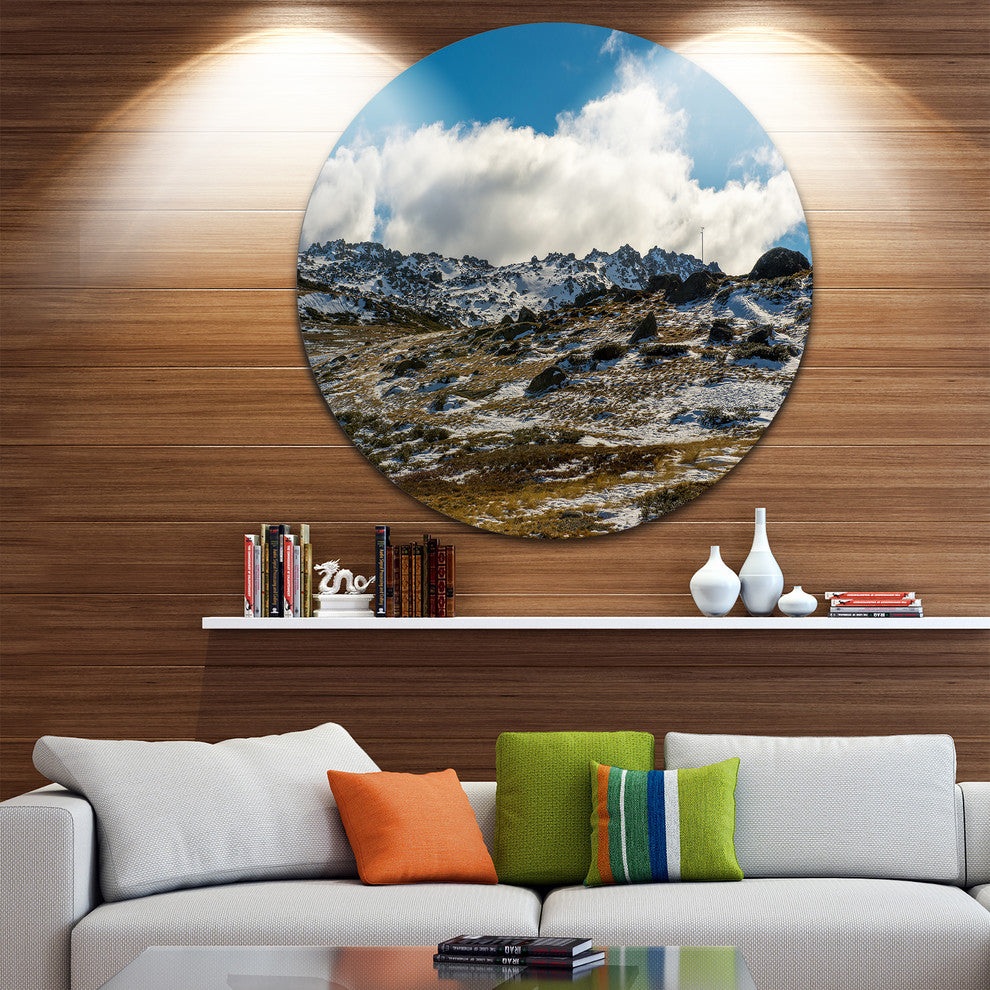 Wide View Of Kosciuszko National Park, Seashore Disc Metal Artwork, 23"
