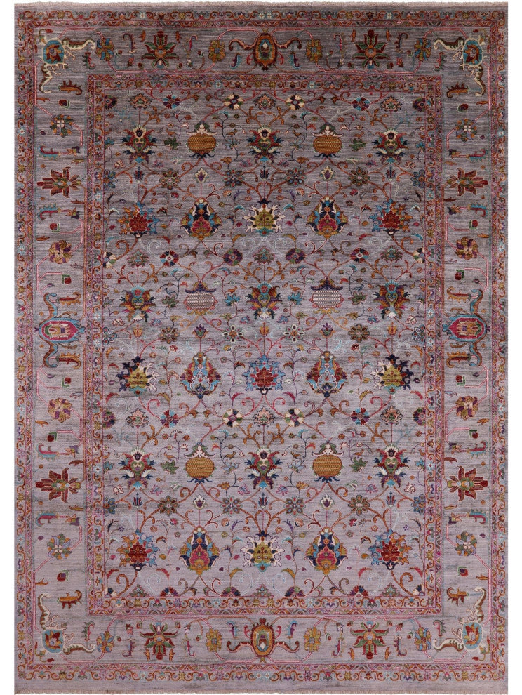 9' 0" X 12' 3" Handmade Persian Tabriz Wool Rug - Q12463