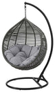 Outdoor Patio Furniture Lounge Swing Chair, Fabric Metal, Grey Gray