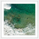 "Surf Crash" Framed Print by Karolis Janulis