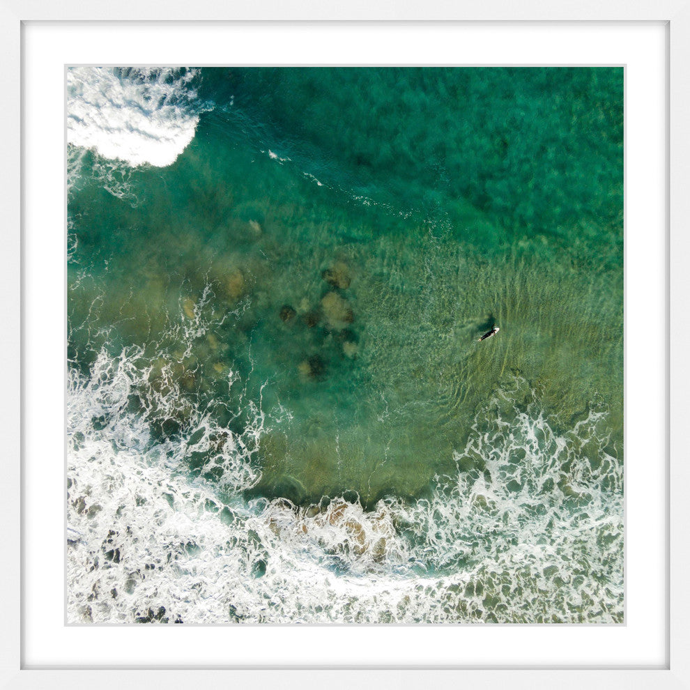 "Surf Crash" Framed Print by Karolis Janulis