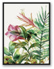 Tropical Plants 30x40 Black Floating Framed Canvas