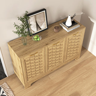 Gewnee Wood Sideboard Buffet Storage with Adjustable Shelf