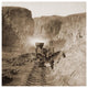 "First Construction Train, Palisades, 10 Mile Canon, 1866" Paper Art, 18"x18"
