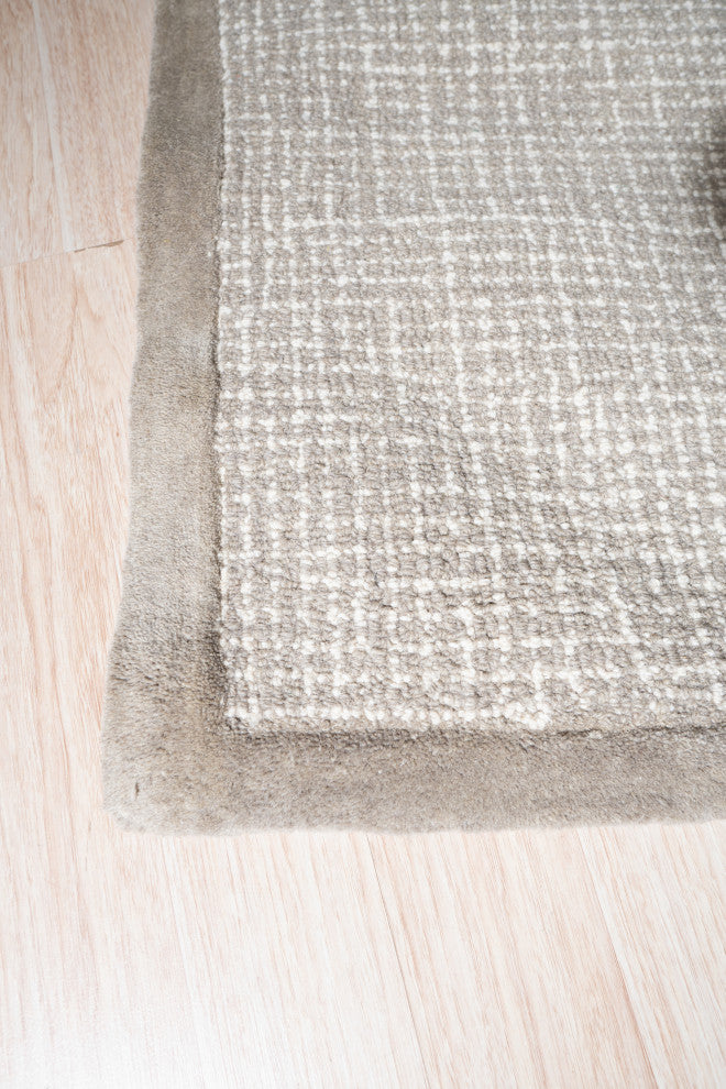 EORC Brown Hand-Tufted Wool Timothy Rug 8'9x11'9