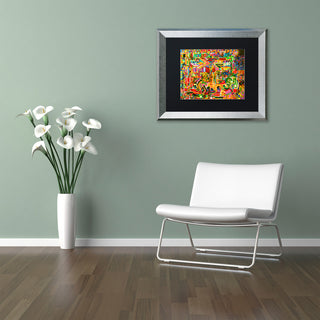 Josh Byer 'Electric Carnival' Art, Silver Frame, Black Mat, 20x16