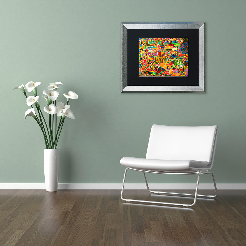 Josh Byer 'Electric Carnival' Art, Silver Frame, Black Mat, 20x16