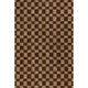 Arvin Olano x RugsUSA Quince Checkered Wool Rug, Brown 3' x 5'