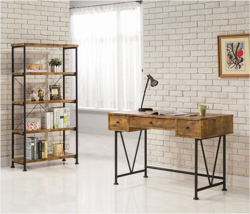 4-Shelf Bookcase, Antique Nutmeg