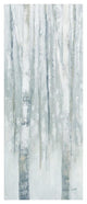 "Birches in Winter Blue Gray Panel I" Print by Julia Purinton, 22"x52"
