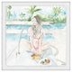 "Snacks by the Pool" Framed Painting Print, 24"x24"