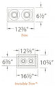 Tesla LED Multiple Two-Light Flood 2700K Trim With-Light Engine