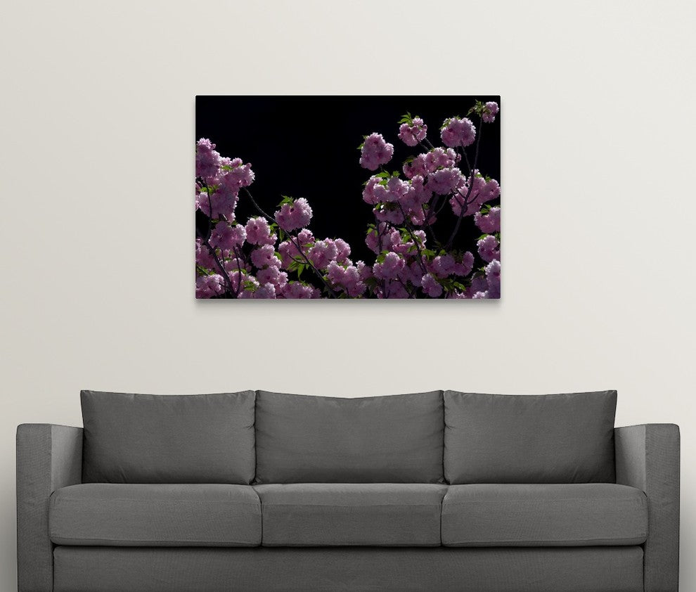 "Night Blossoms" Wrapped Canvas Art Print, 48"x32"x1.5"