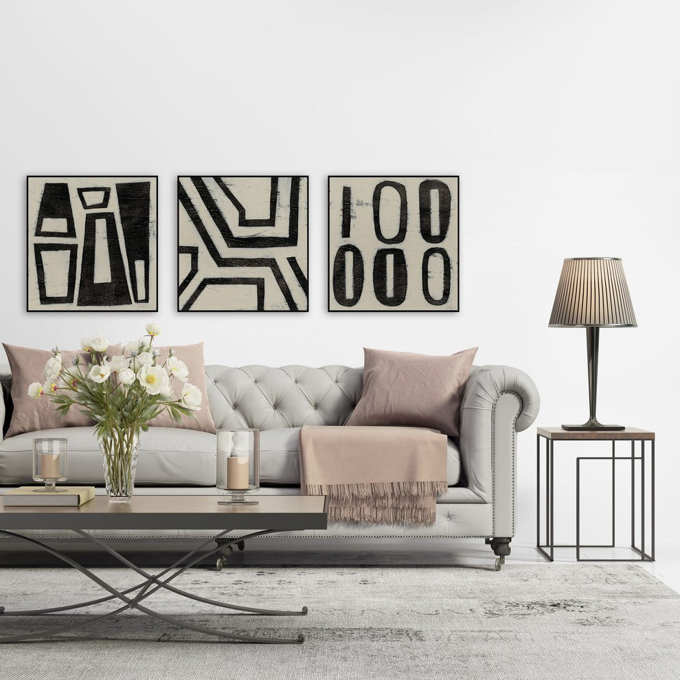 Hieroglyph Triptych, 48x16