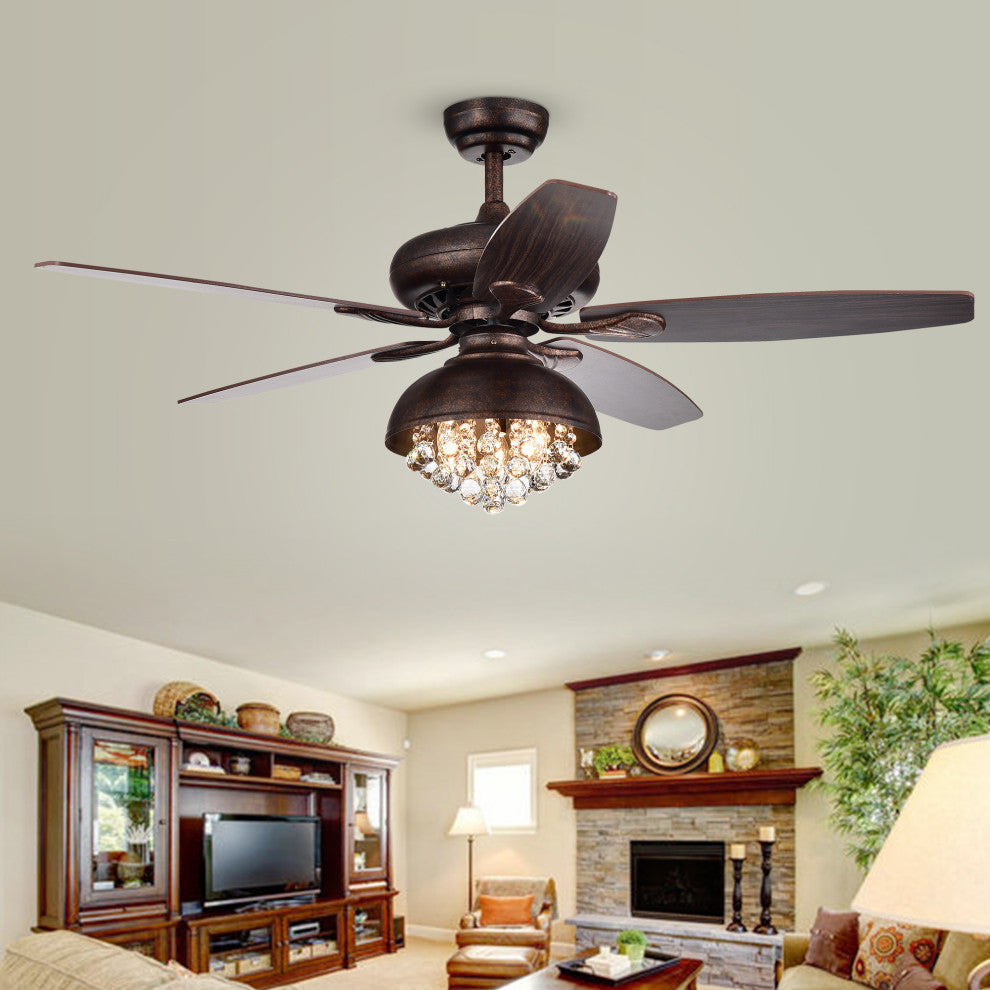 Fredix 52" Ceiling Fan, Remote Controlled