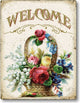 Vintage-Style Welcome Vintage-Style Floral Sign