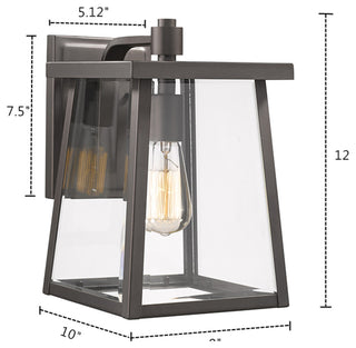 Gabriel 1-Light Rubbed Bronze Outdoor Wall Sconce 12"