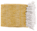 Surya Trina Mustard Throw 50"W X 60"L