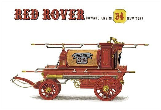 Red Rover: Howard Engine 34 New York - Gallery Wrapped Canvas Art 28" x 42"