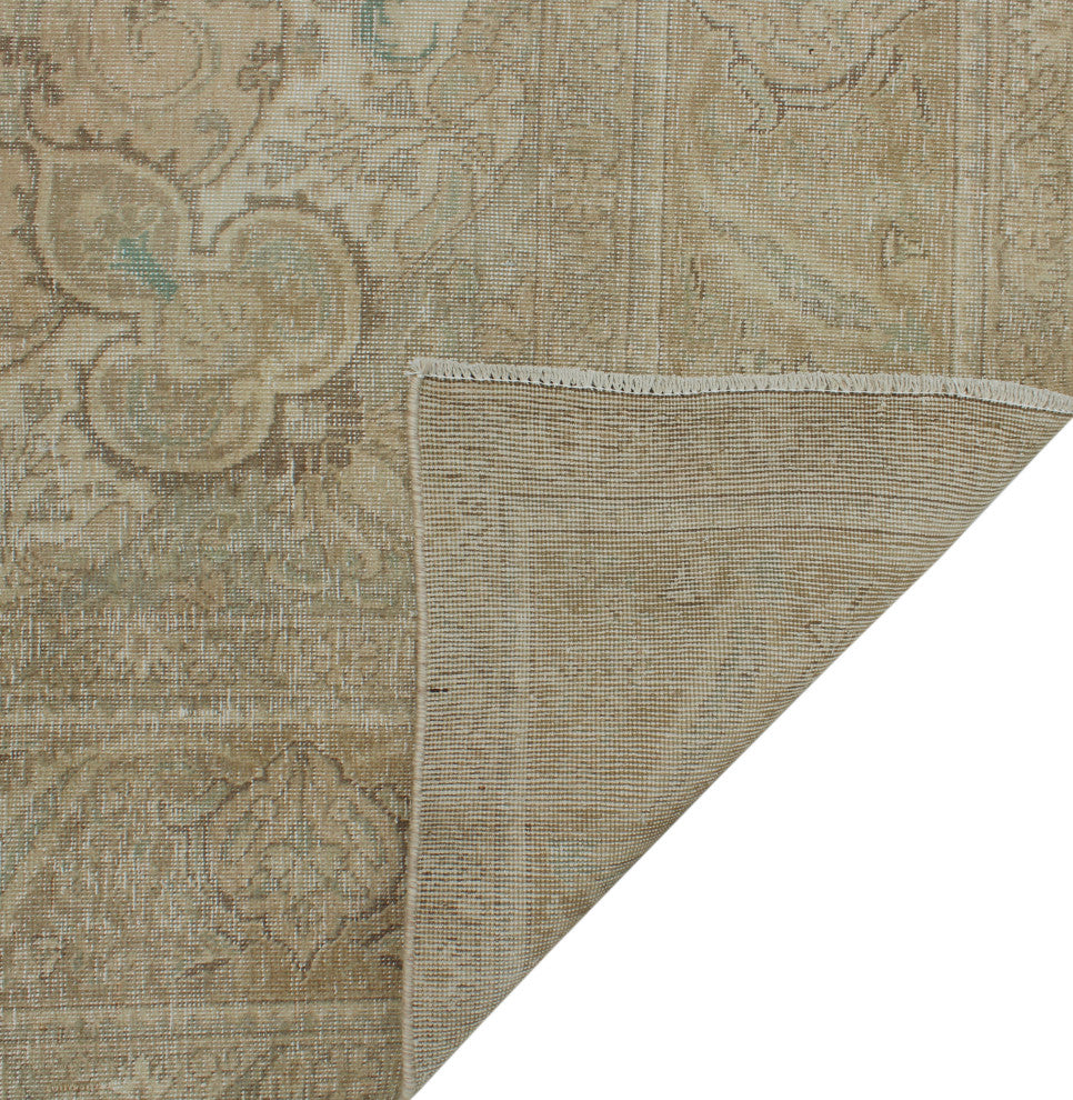 Fine Vintage Distressed Celiano Gold Rug