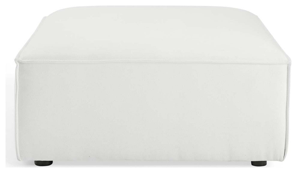 Accent Chair Ottoman, Fabric, White, Modern, Living Lounge Hotel Hospitality