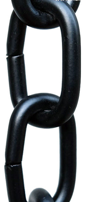 Black Large Aluminum Link Rain Chain With Installation Kit, 10'