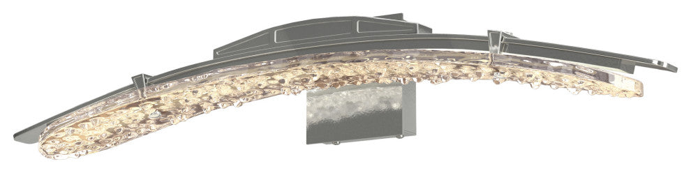 Glissade LED Bath Sconce Sterling Clear Glass