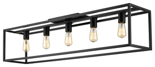 Golden Lighting 2072-FM41 Wesson 5 Light 41"W Flush Mount Linear - Matte Black