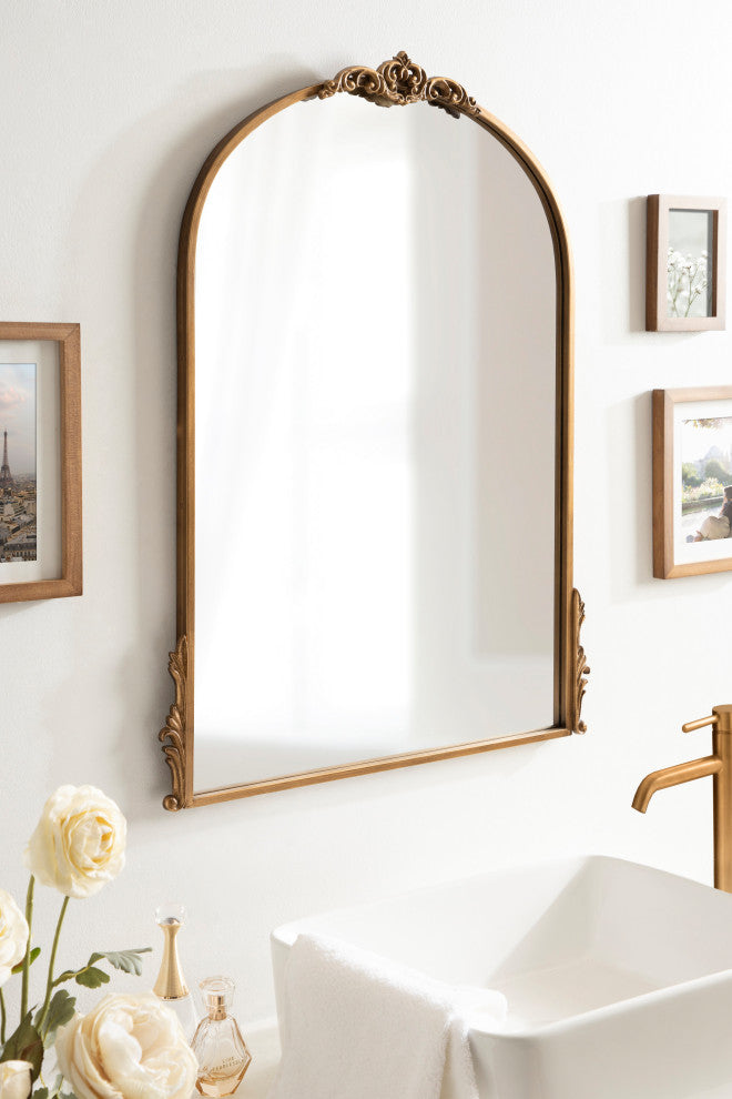 Myrcelle Decorative Framed Wall Mirror, Gold 25x33