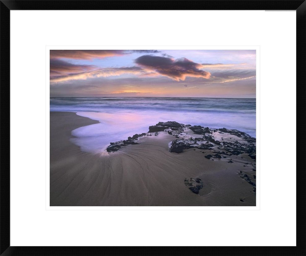 "Sandy beach, Oahu, Hawaii" Framed Digital Print by Tim Fitzharris, 24x20"