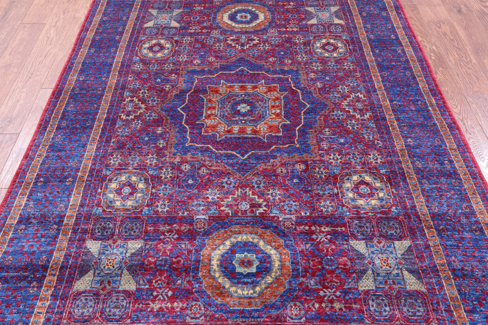 Handmade Mamluk Wool Rug 5' 4" X 8' 4" - Q12271