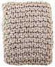 Chunky Cable Knit Premium 100% Wool Throw Blanket, 50"x60", Fog