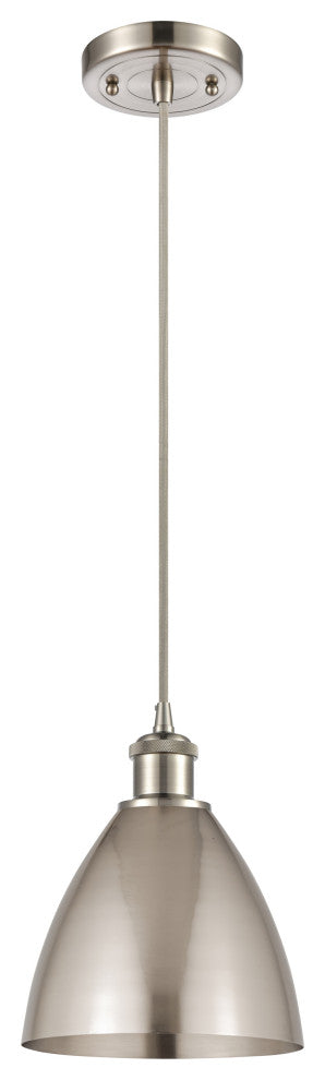 Ballston Dome Mini Pendant, Brushed Satin Nickel, LED