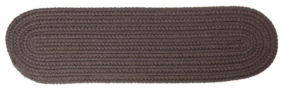 Rhody Rug Wearever Poly Stair Tread Rug, Brown Velvet, 8"X28"
