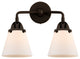 Small Cone Bath Vanity Light, Oil Rubbed Bronze, Matte White, Matte White