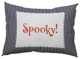 Halloween Spooky Ticking Accent Pillow, Navy, 14"x20"