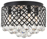 Matte Black Finish 4-Light Flush Mount