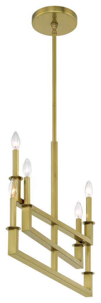 Crystorama DNT-6026-AG Dante 6-Light Aged Brass Chandelier
