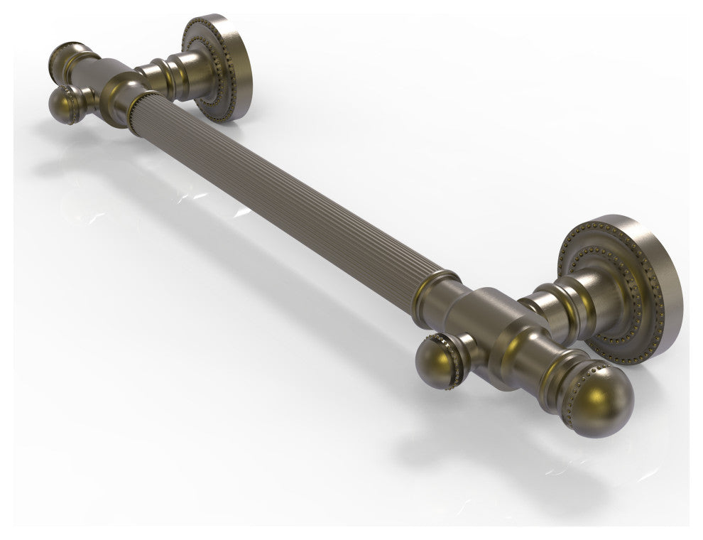 36" Grab Bar Reeded, Antique Brass