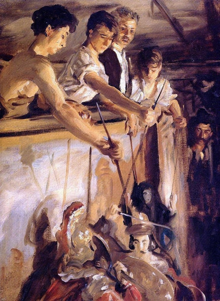 John Singer Sargent Marionettes, 21"x28" Wall Decal
