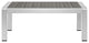 Shore Outdoor Patio Aluminum Coffee Table, Silver Gray