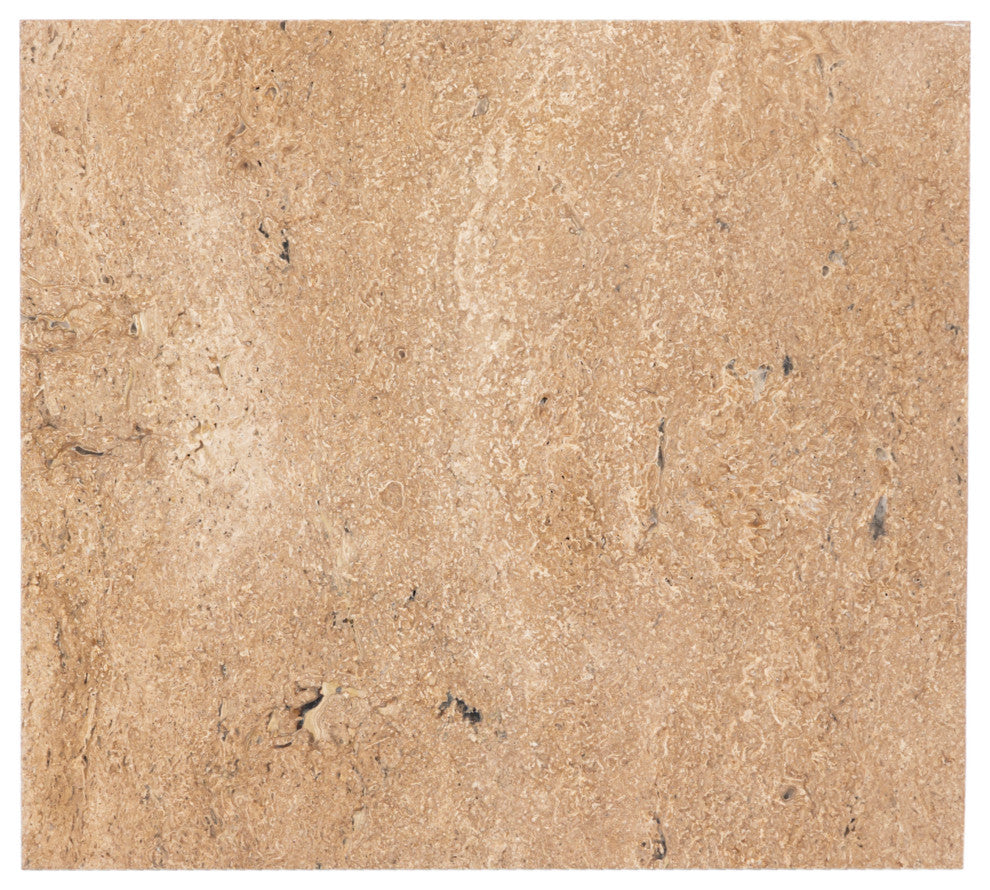 Canova Travertine End Table, Beige, End Table