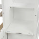 Twin over Full/Twin Bunk Bed, Convertible Bottom Bed, Storage Shelves, White