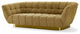 Divani Casa Granby Glam Mustard and Gold Fabric Sofa